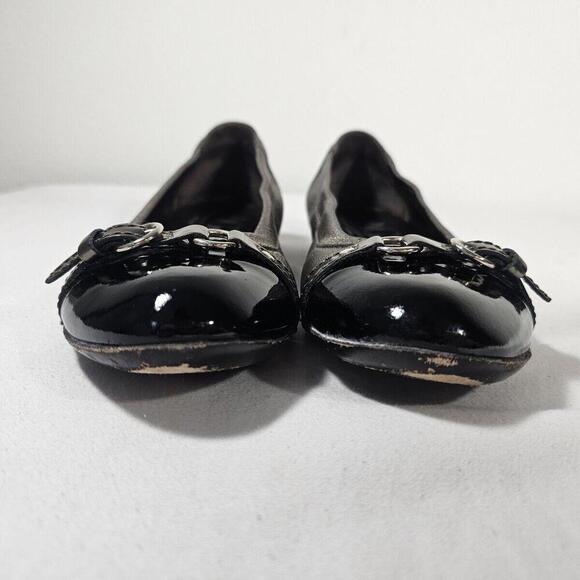 AGL Attilio Women's Metallic Leather Cap Toe Ballet Flat Shoe 39 EU 9 US - Picture 2 of 13